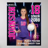 Senior Volleyball Player Personalized Photo Sports