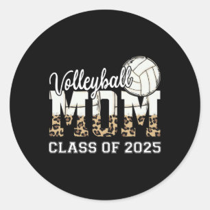 Senior Volleyll Mum Cl Of 2025 Graduation Graduate Classic Round Sticker