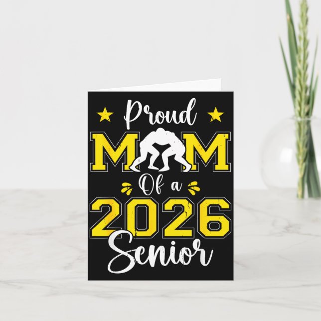 Senior Wrestling Mum 2026 Senior Mum Cl Of 2026  Card (Front)
