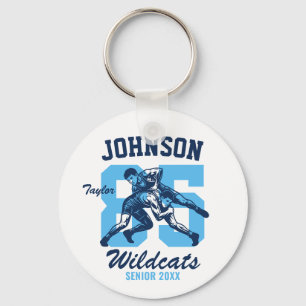 Senior Wrestling Team High School Sports Wrestler Key Ring