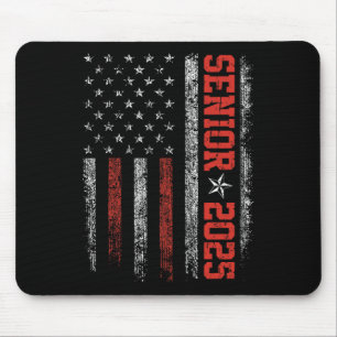 Senior Year 2025 American Flag Usa Graduation Cl O Mouse Pad