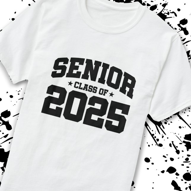 Senior Year 2025 School Graduation - Class of 2025 T-Shirt (Count down to graduation with our classic, commemorative Senior Class of 2025 t-shirt! -Teemixer)