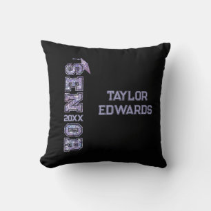 Senior Year Grad Photo Graduate Glitter Year Cushion