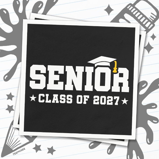 Senior Year Graduation School Pride Class of 2027 Napkin (Creator Uploaded)
