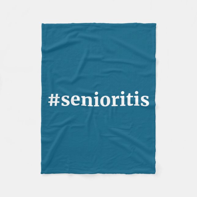 #senioritis  fleece blanket (Front)