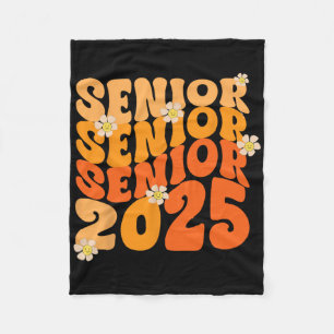 Seniors 2025 Graduation Cl Of 2025 Groovy Girls Or Fleece Blanket