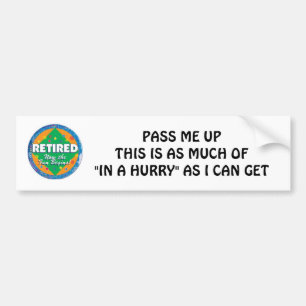 SENIOR'S ADVICE ON HOW TO DRIVE BUMPER STICKER