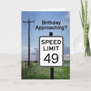 Seniors Card, Birthday approaching speed limit Card