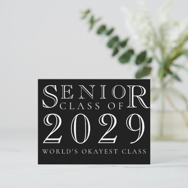 Seniors Class | Graduation Party Announcement Postcard (Standing Front)