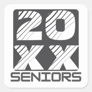 Seniors Graduating Class Square Sticker