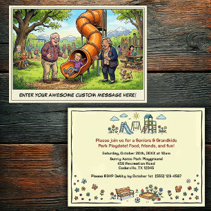Seniors & Grandkids Day at the Playground Invitation