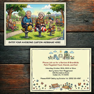 Seniors & Grandkids Day at the Playground Invitation