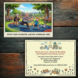 Seniors & Grandkids Day at the Playground Invitation