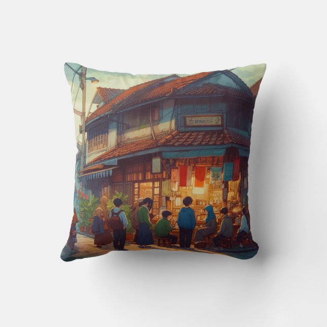 Senja di Warung Kopi  Cushion (Back)