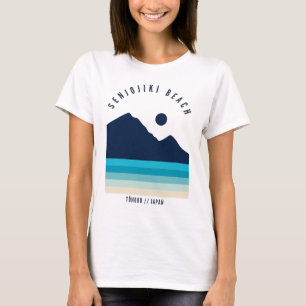Senjojiki Beach Tohoku Japan Retro Vintage T-Shirt