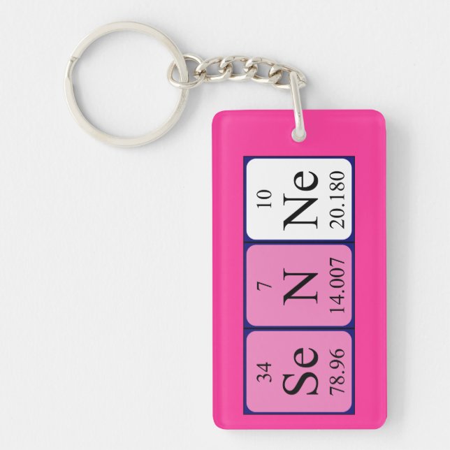Senne periodic table name keyring (Front)