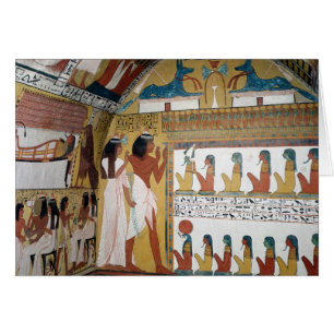 Sennedjem and his wife facing a naos