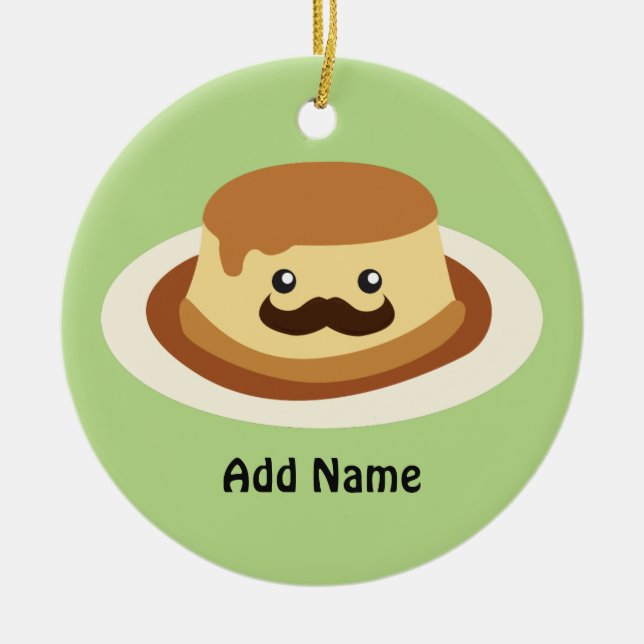 Señor Flan Ceramic Tree Decoration (Front)