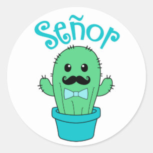 Señor sticker for fiesta gender reveal