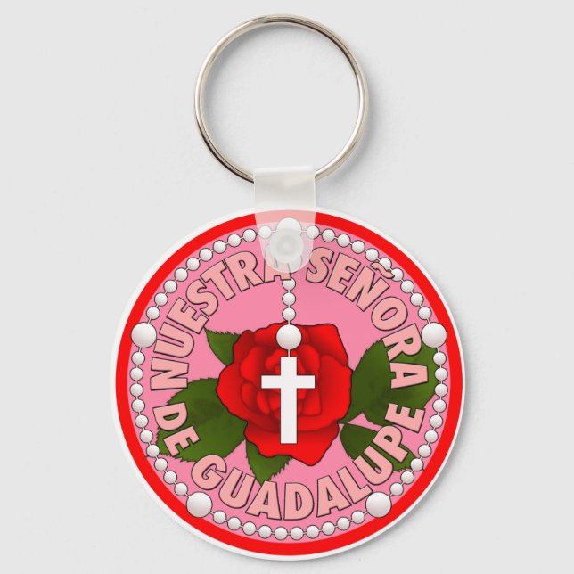 Señora de Guadalupe Key Ring (Front)