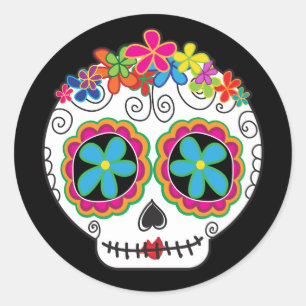 Señorita Calavera Classic Round Sticker