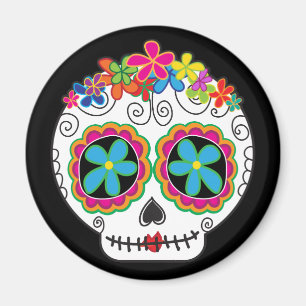 Señorita Calavera Day of the Dead Sugar Skull Magnet