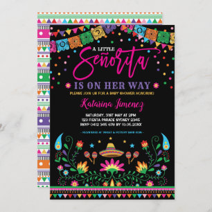 Senorita Fiesta Baby Shower Mexican Floral Invitation