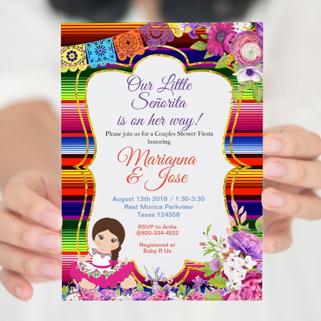Senorita Fiesta Couple Shower Invitation (Creator Uploaded)