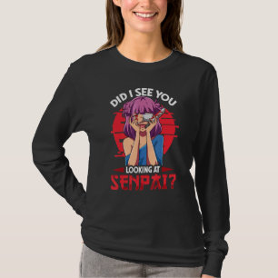 Senpai Bloody Girl Knife Eye Patch Patc T-Shirt