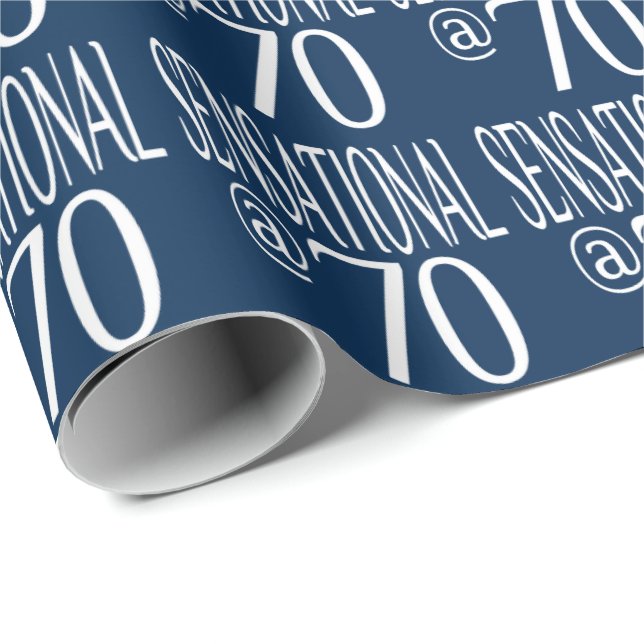 Sensational at Seventy Years Old Wrapping Paper (Roll Corner)