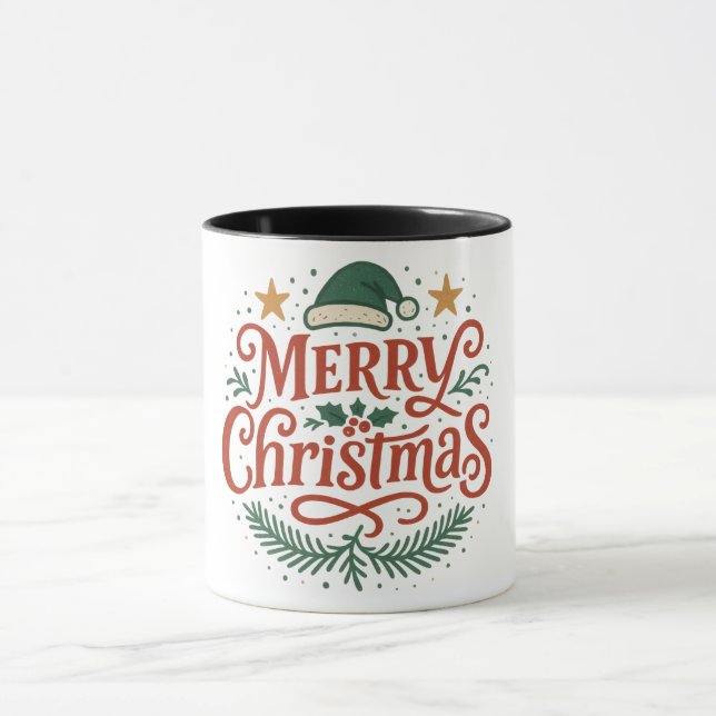 Sensational Merry Christmas typography Mug (Center)