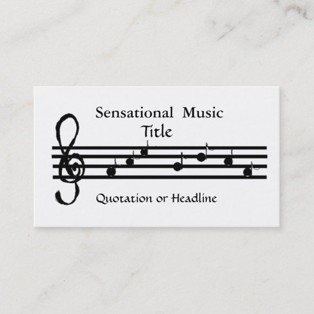 Sensational Music Business Card (Front)