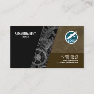 Sensational Silver Engine Engineer Business Card