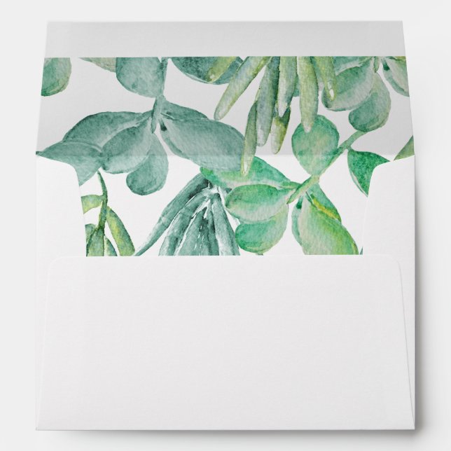 Sensational Succulents leaves liner Envelopes (Back (Bottom))