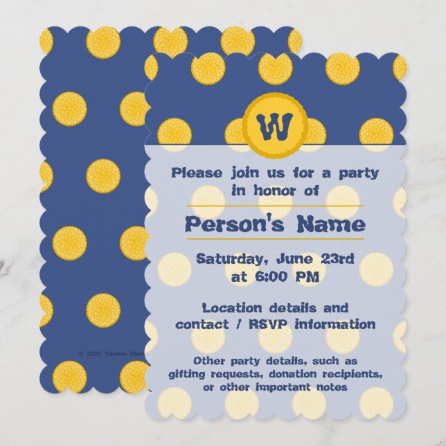 Sensational Synura Party Invitation (Front/Back)