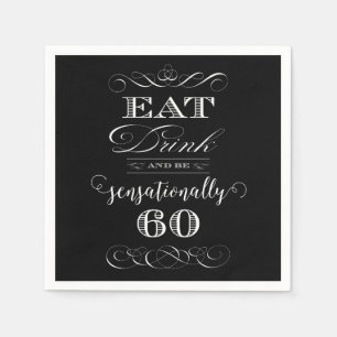 Sensationally 60 Birthday Party Gift Napkin