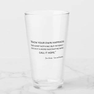 Sense And Sensibility Quote I Glass