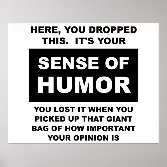 Sense of Humour Funny Poster (Front)