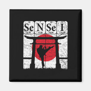 Sensei Periodic Table Elements Martial Arts Japane Magnet