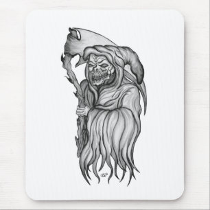 Sensenmann - The Death black and white design Mouse Pad
