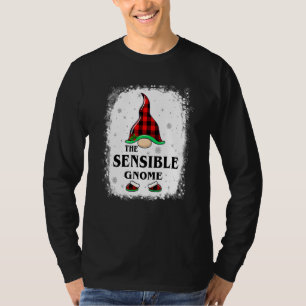 Sensible Gnome Buffalo Plaid Matching Family Xmas T-Shirt