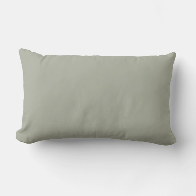 Sensible Sage Green Solid Colour Pairs SW 0066 Lumbar Cushion (Front)
