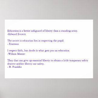 Sensible Sayings Poster