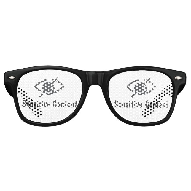 Sensitive Content - Policy Violation Notice Retro Sunglasses (Front)