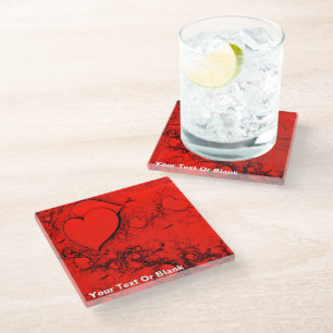 Sensitive Hearts Glass Coaster