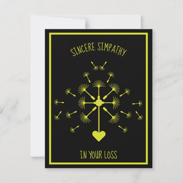 Sensitive In Loving Memory sympathy Card (Front)