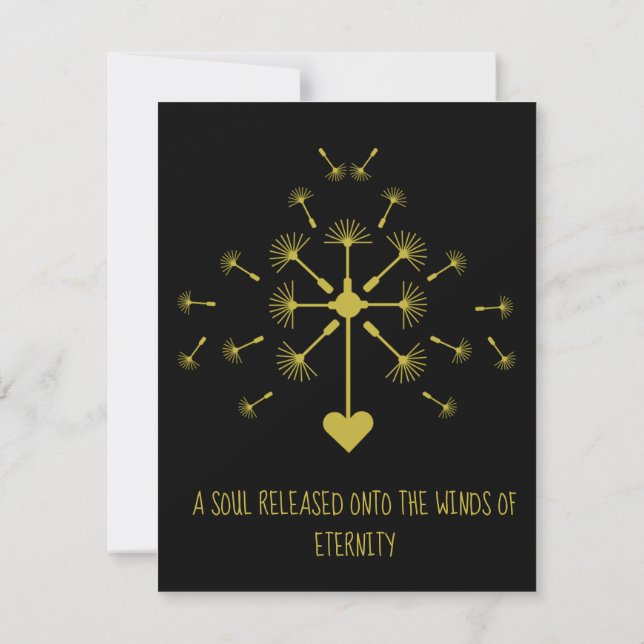 Sensitive In Loving Memory sympathy Card (Back)