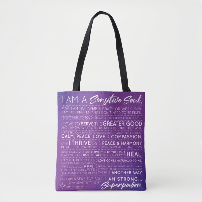 Sensitive Soul Manifesto Tote Bag (Front)