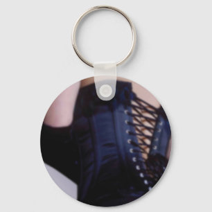 Sensual Blue Corset Art Key Ring