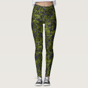 Sensual Dark Hops Abstract Print Yoga Leggings